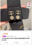 ☑️CHANEL香奈儿双c满钻耳钉耳环