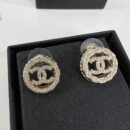 ☑️CHANEL香奈儿双c圆形满钻耳钉耳环