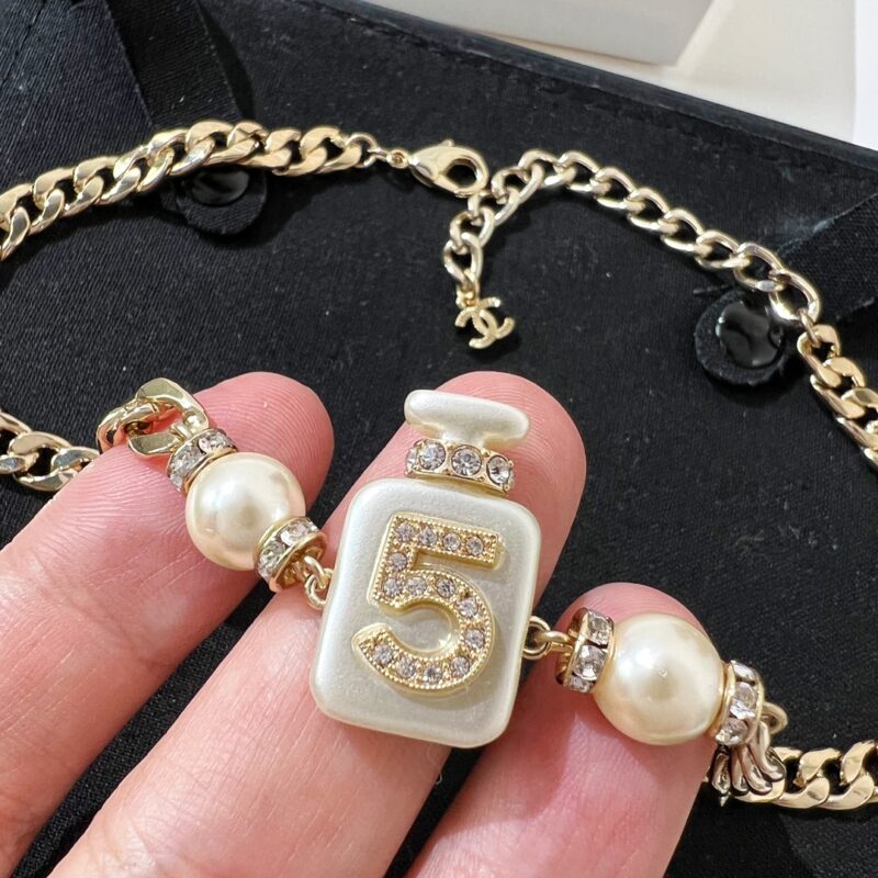 ☑️CHANEL香奈儿choker5字香水瓶珍珠项链颈链 - Image 7