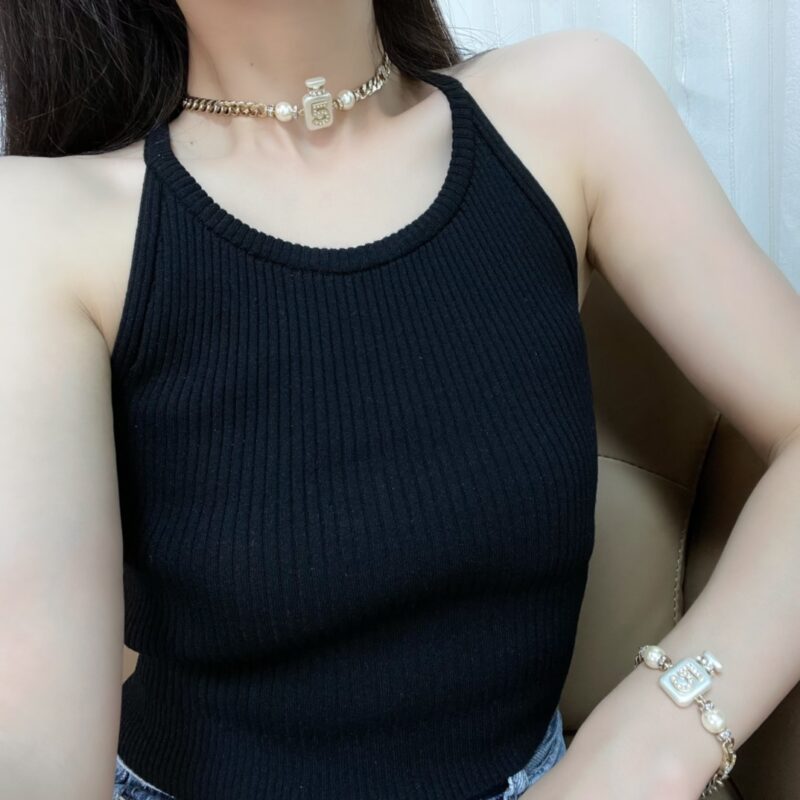 ☑️CHANEL香奈儿choker5字香水瓶珍珠项链颈链 - Image 5