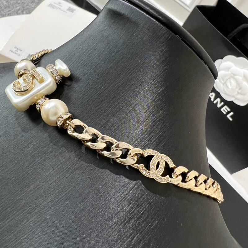 ☑️CHANEL香奈儿choker5字香水瓶珍珠项链颈链 - Image 9