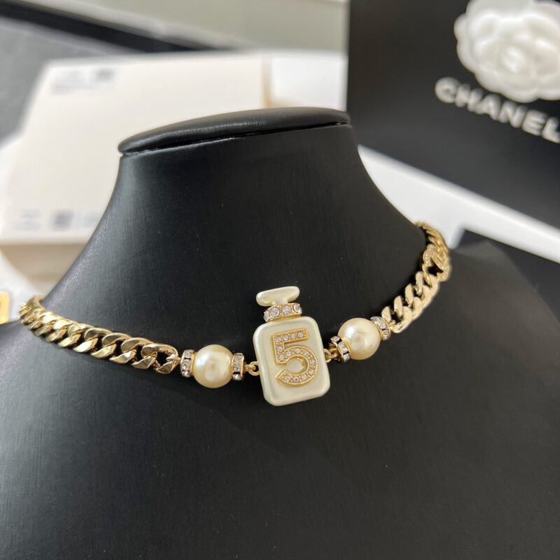 ☑️CHANEL香奈儿choker5字香水瓶珍珠项链颈链 - Image 6