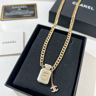 ☑️CHANEL香奈儿双c 5字香水瓶项链
