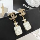 ☑️CHANEL香奈儿双c 香水瓶耳钉耳环