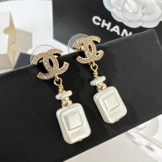 ☑️CHANEL香奈儿双c 香水瓶耳钉耳环