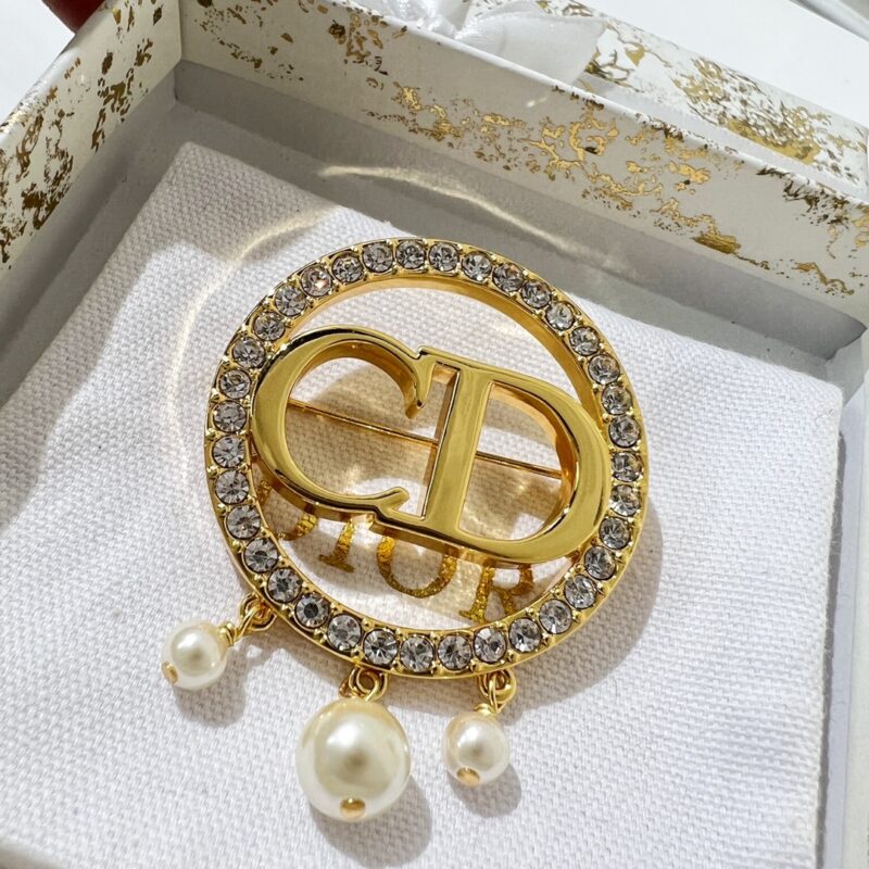 ☑️DIOR迪奥CD珍珠胸针 - Image 7