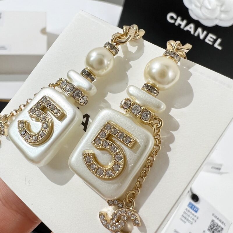 ☑️CHANEL香奈儿双c 香水瓶耳钉耳环 - Image 7
