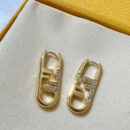 FENDI芬迪F字母耳钉耳环