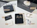 ☑️CHANEL香奈儿双c 黑皮绳蝴蝶结耳钉耳环