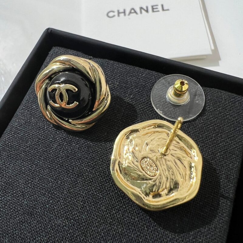 ☑️CHANEL香奈儿双c 黑色耳钉耳环 - Image 10