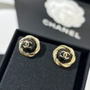 ☑️CHANEL香奈儿双c 黑色耳钉耳环