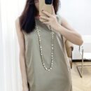 ☑️CHANEL香奈儿双c 黑皮绳蝴蝶结毛衣链项链