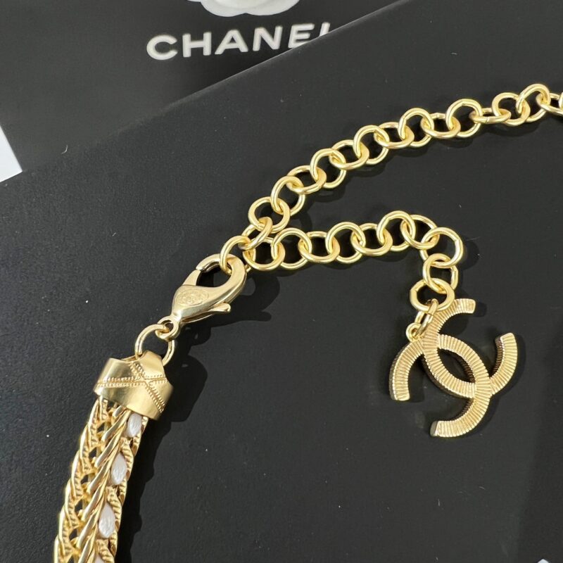 ☑️CHANEL香奈儿双c白皮绳项链颈链 - Image 10