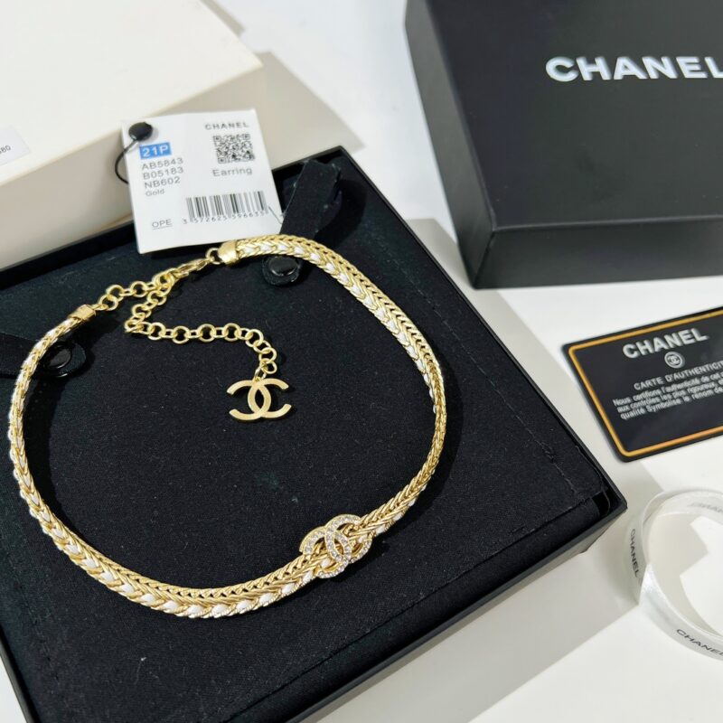 ☑️CHANEL香奈儿双c白皮绳项链颈链 - Image 3