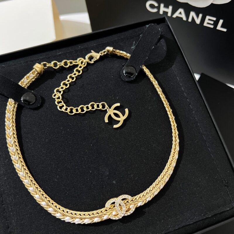 ☑️CHANEL香奈儿双c白皮绳项链颈链 - Image 5