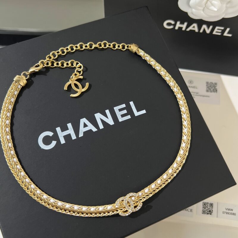 ☑️CHANEL香奈儿双c白皮绳项链颈链 - Image 6