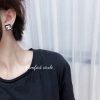 ☑️CHANEL香奈儿双c 方形耳钉耳环