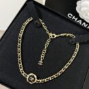 ☑️CHANEL香奈儿双c 黑皮绳项链颈链