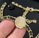 ☑️CHANEL香奈儿双c 黑皮绳项链颈链
