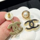 ☑️CHANEL香奈儿双c 珍珠珐琅滴油耳钉耳环