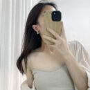 ☑️CHANEL香奈儿双c 黑皮绳蝴蝶结耳钉耳环