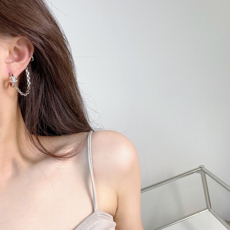 ☑️CHANEL香奈儿双c满钻耳钉耳夹 - Image 6