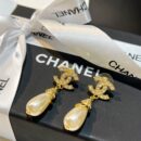 ☑️CHANEL香奈儿双c满钻珍珠耳钉耳环
