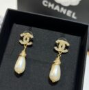 ☑️CHANEL香奈儿双c满钻珍珠耳钉耳环