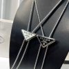 PRADA 三角标 钥匙扣项链