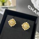 ☑️CHANEL香奈儿双c菱形水钻珍珠耳钉耳环