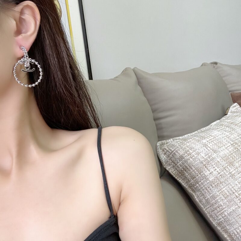 ☑️CHANEL香奈儿双c圆环耳钉耳环 - Image 5