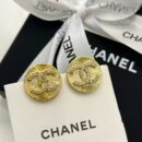 ☑️CHANEL香奈儿双c圆形耳钉耳环