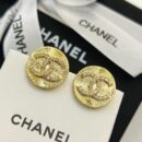 ☑️CHANEL香奈儿双c圆形耳钉耳环