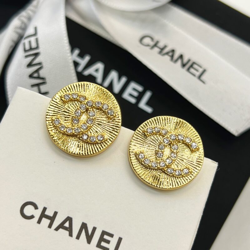 ☑️CHANEL香奈儿双c圆形耳钉耳环 - Image 8