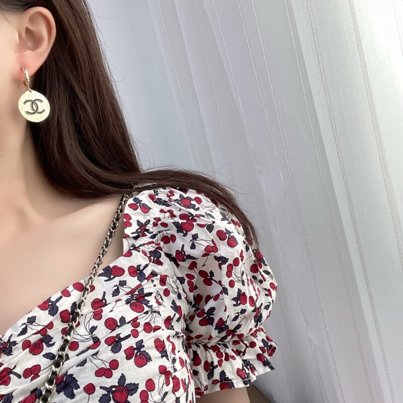 ☑️CHANEL香奈儿双c圆形耳钉耳环 - Image 7