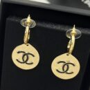 ☑️CHANEL香奈儿双c圆形耳钉耳环