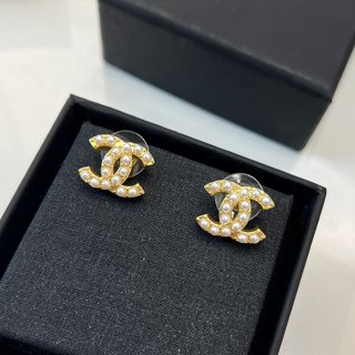 ☑️CHANEL香奈儿双c 珍珠耳钉耳环