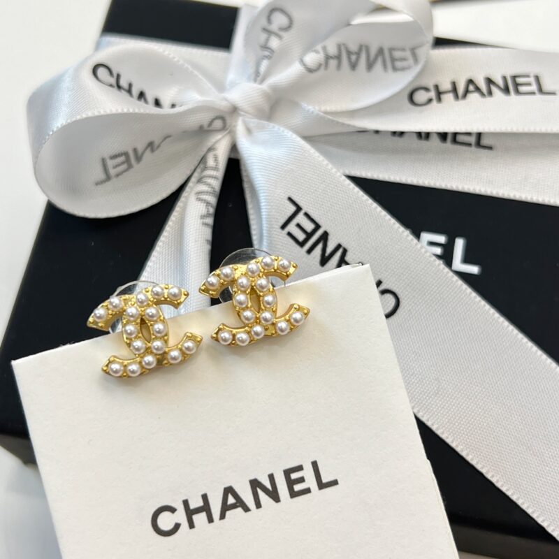 ☑️CHANEL香奈儿双c 珍珠耳钉耳环 - Image 8