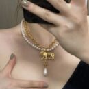 ☑️CHANEL香奈儿双c珍珠狮子🦁项链