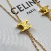 Celine赛琳凯旋门流苏项链 耳钉耳环
