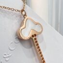 TIFFANY& CO.蒂芙尼Fleur de Lis 白贝钥匙吊坠项链
