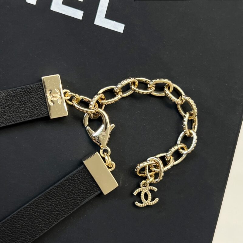 ☑️CHANEL香奈儿蝴蝶结皮绳颈链项链 - Image 12
