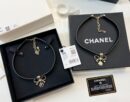☑️CHANEL香奈儿蝴蝶结皮绳颈链项链