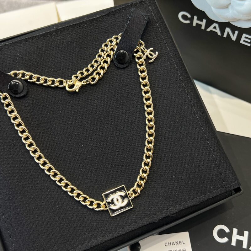 ☑️CHANEL香奈儿双c方形滴油项链 - Image 4