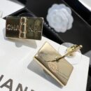 ☑️CHANEL香奈儿方形金色耳钉耳环
