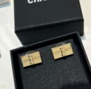 ☑️CHANEL香奈儿方形金色耳钉耳环