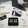 ☑️CHANEL香奈儿c2双c 粉色方钻珍珠耳钉耳环