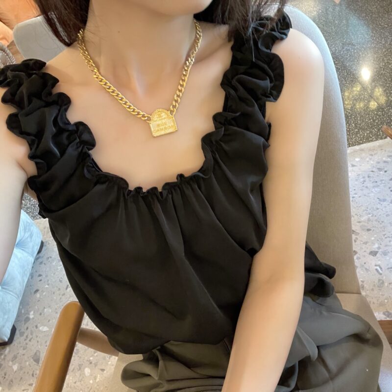☑️CHANEL香奈儿双c金色包包购物袋项链 - Image 5