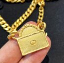 ☑️CHANEL香奈儿双c金色包包购物袋项链