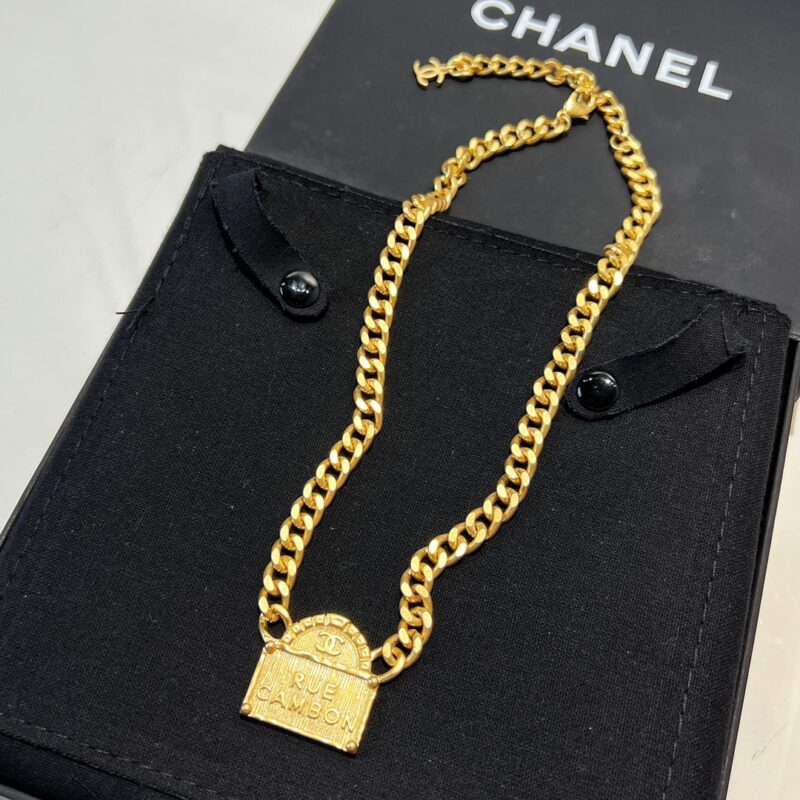 ☑️CHANEL香奈儿双c金色包包购物袋项链 - Image 6